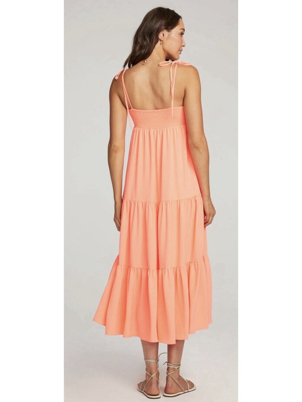 Saltwater Luxe Sorrento Midi Dress Creamsicle - Size Medium  MSRP $129